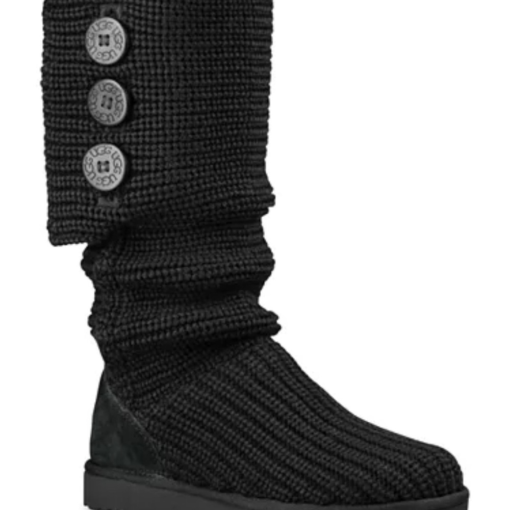 Ugg black knit boots